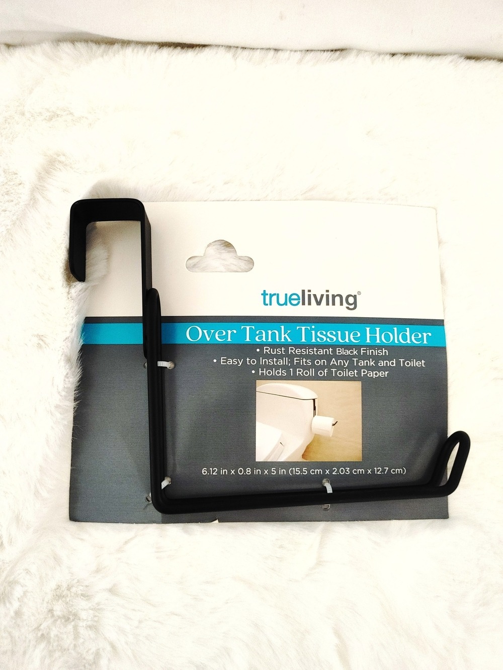 trueliving Over Tank Tissue Holder - Black